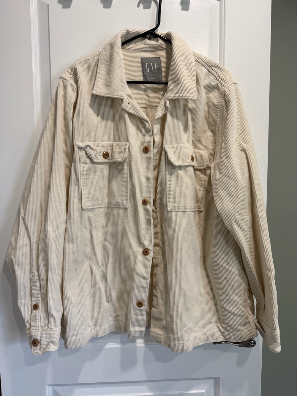 Men’s GAP Off-White Corduroy Button Shirt Jacket